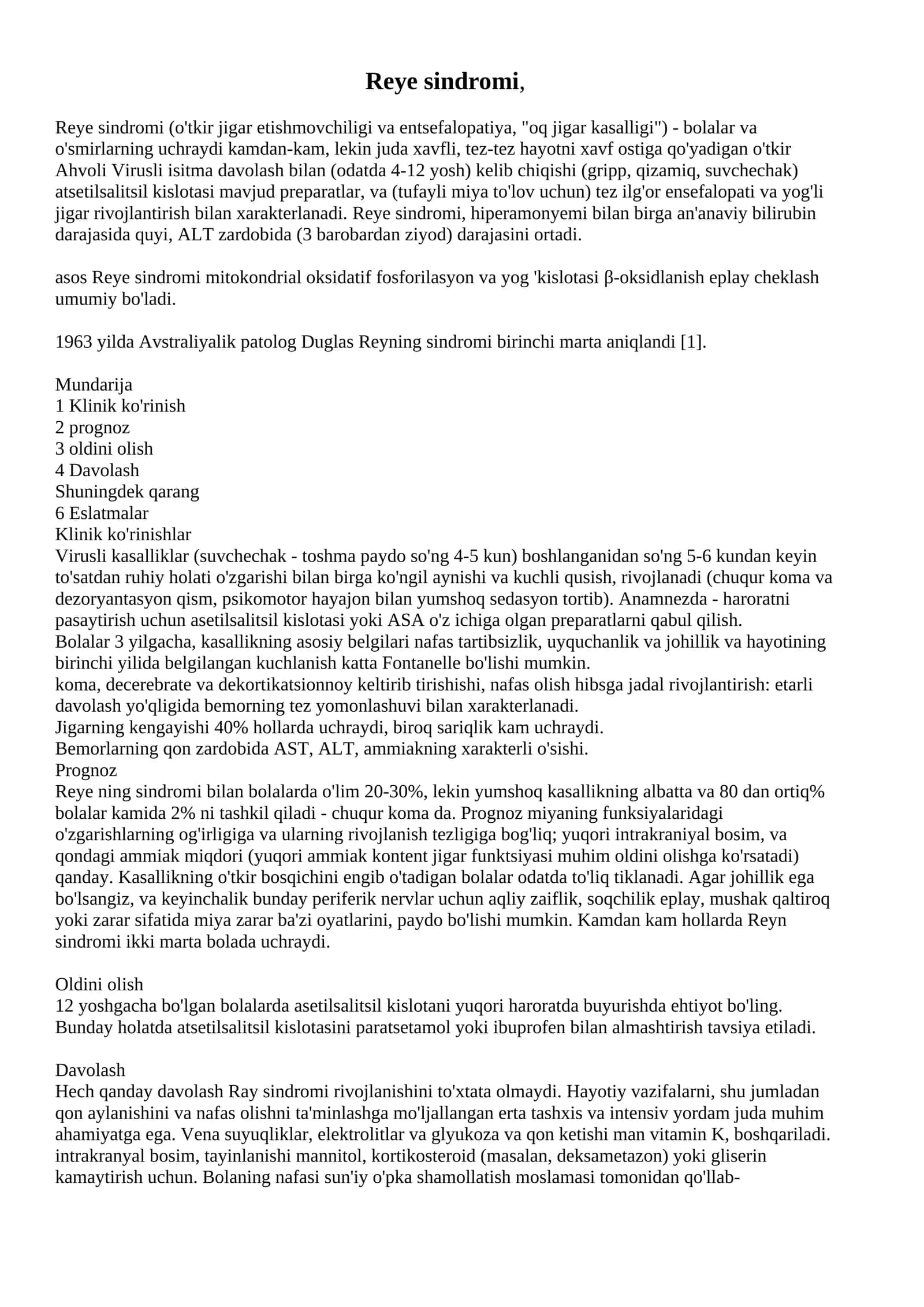 Reye sindromi 1