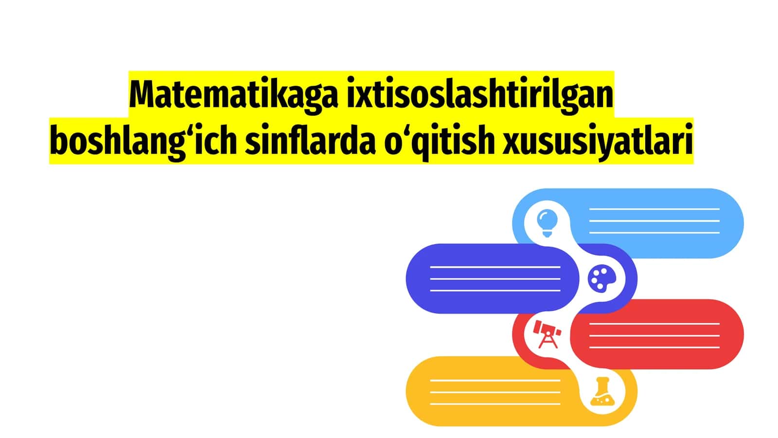 Matematikaga ixtisoslashtirilgan boshlang‘ich sinflarda o‘qitish xususiyatlari 1