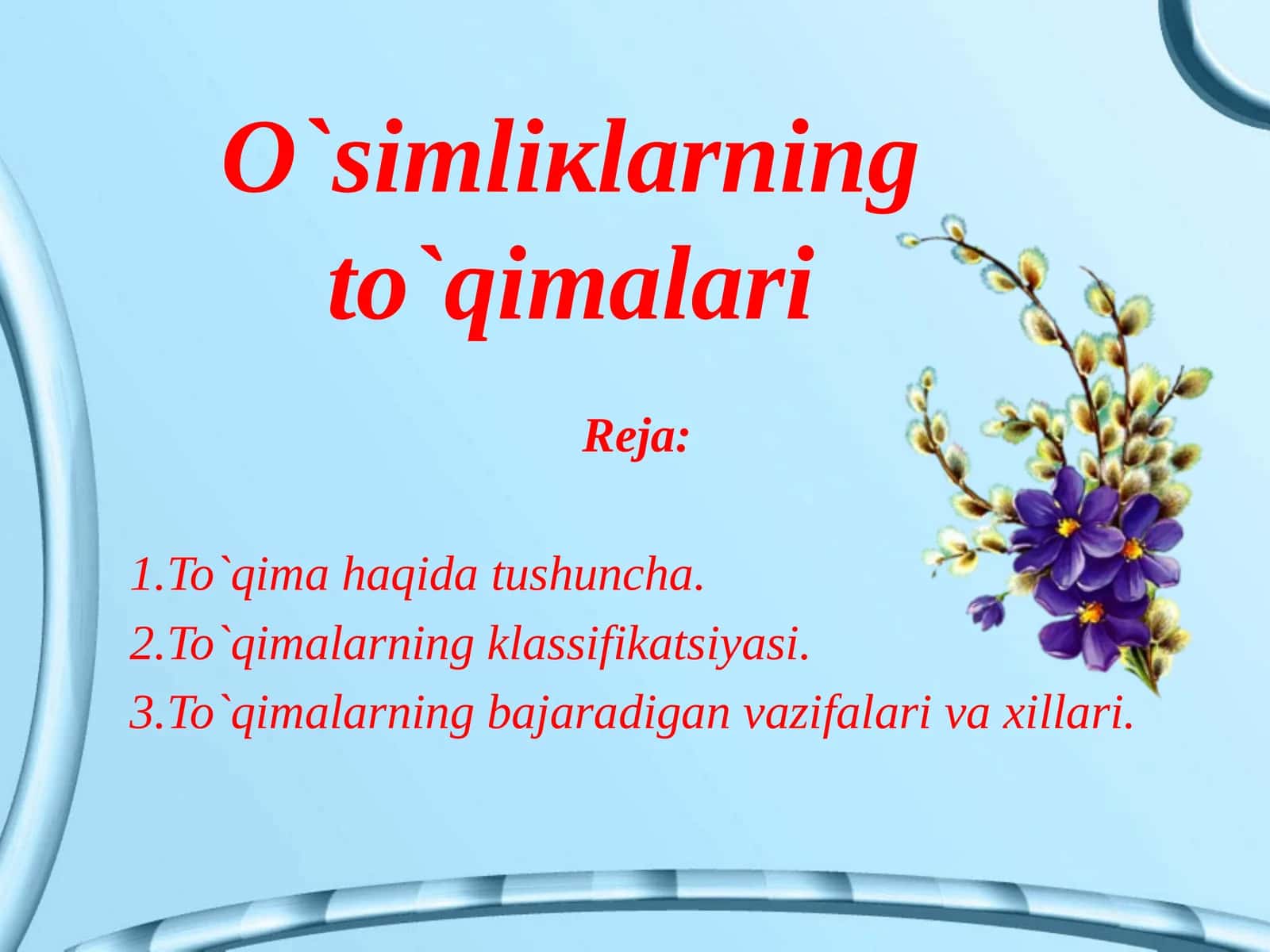 O`simliкlarning to`qimalari 1