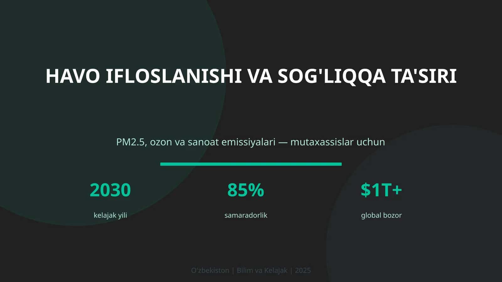 HAVO IFLOSLANISHI VA SOG'LIQQA TA'SIRI 1