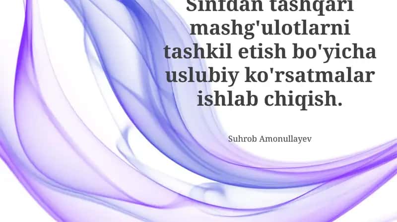 Qo'shimcha mashg'ulotlarni tashkil etish metodologiyasi 1