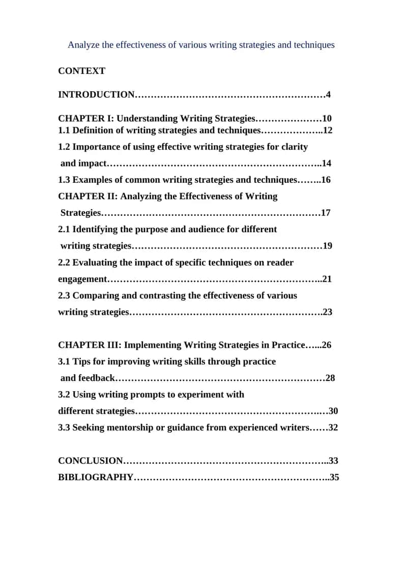 Analyze the effectiveness of various writing strategies and techniques 1