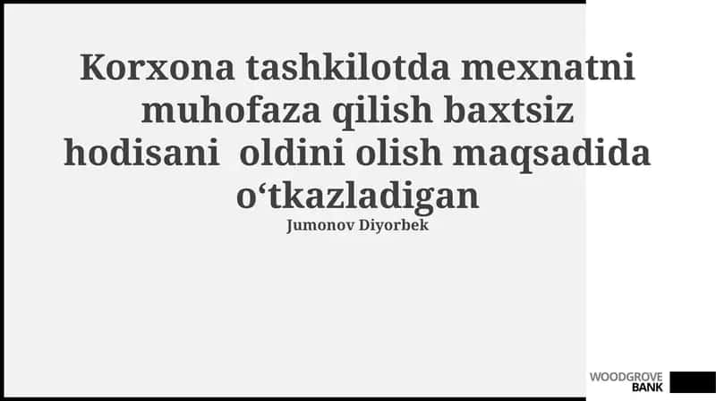 Trening rejalari 1