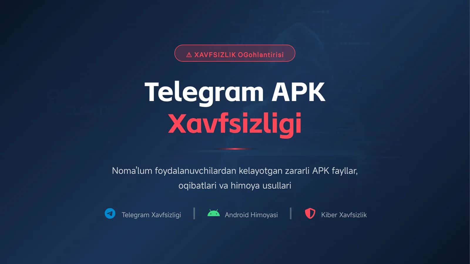 XAVFSIZLIK OGohlantirisi 1