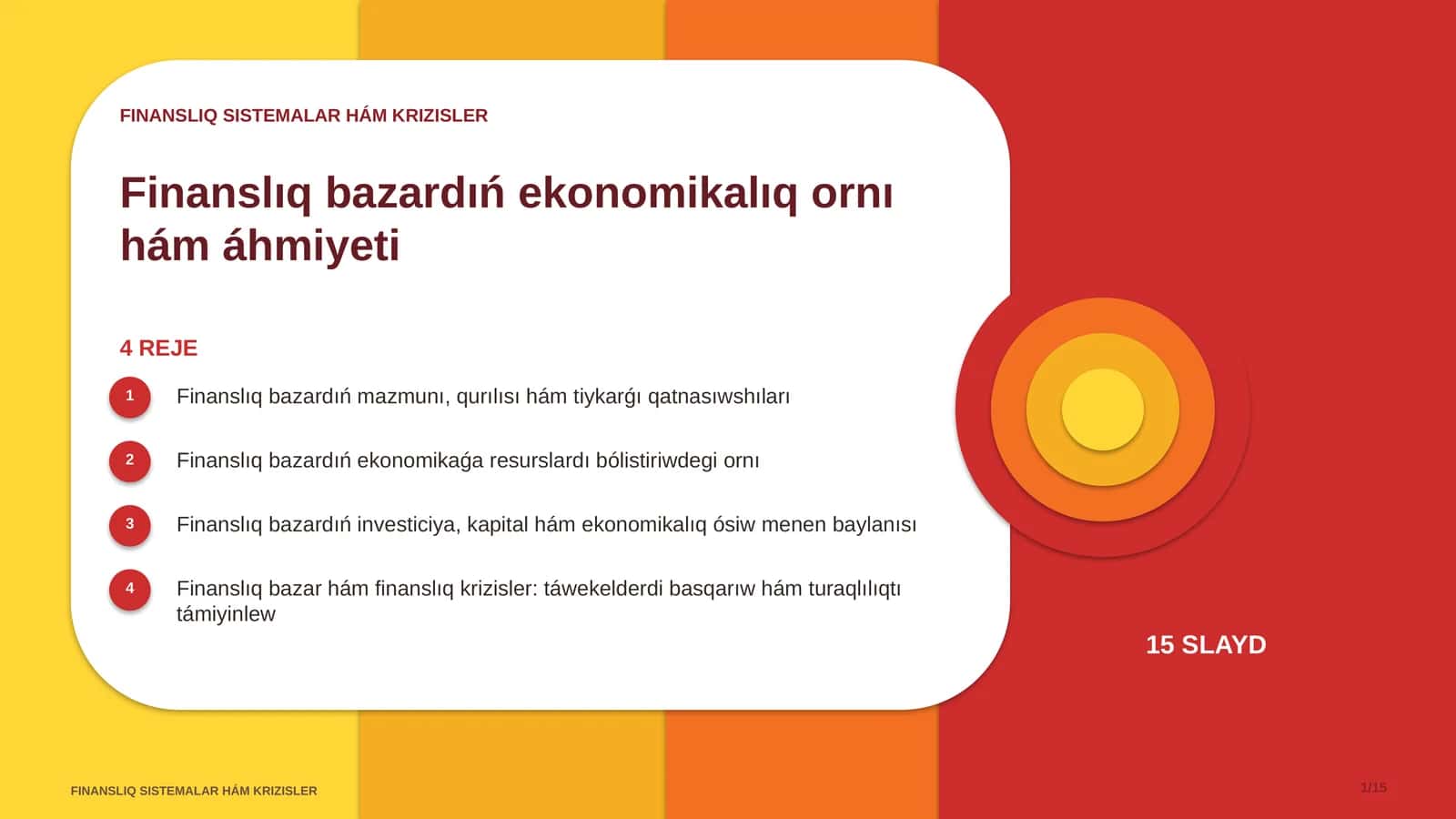 FINANSLIQ SISTEMALAR HÁM KRIZISLER 1