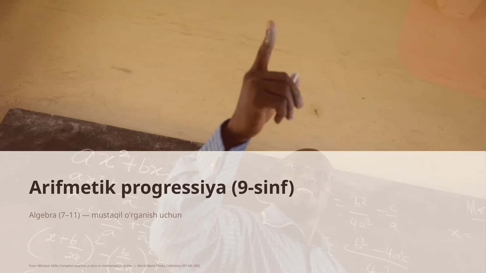 Arifmetik progressiya (9-sinf) 1