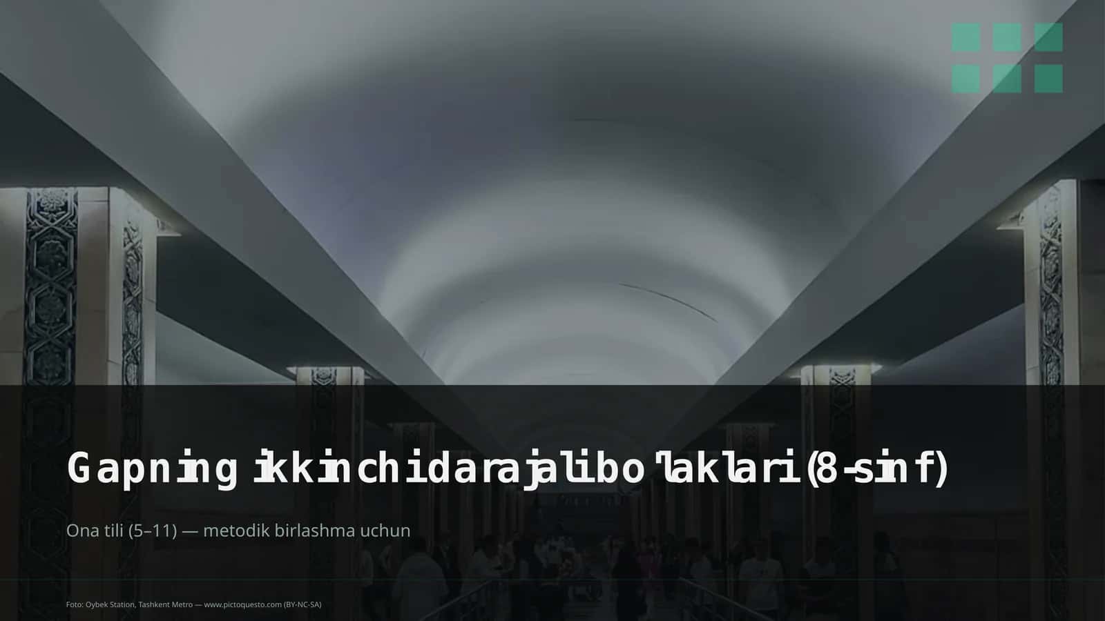 Gapning ikkinchi darajali bo'laklari (8-sinf) 1