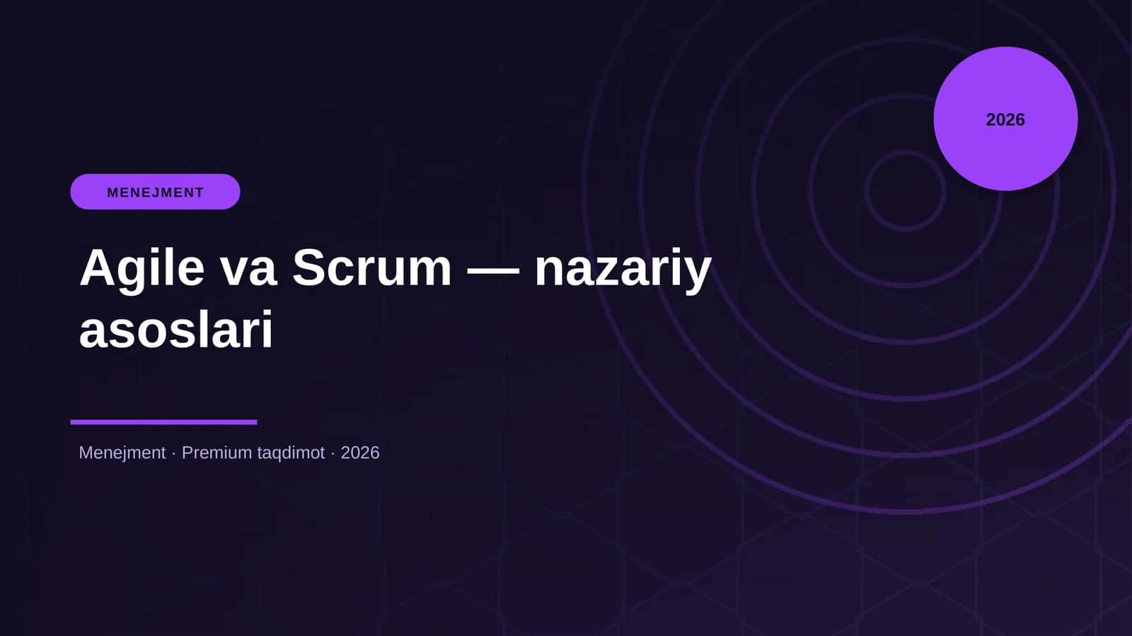 Agile va Scrum — nazariy asoslari 1