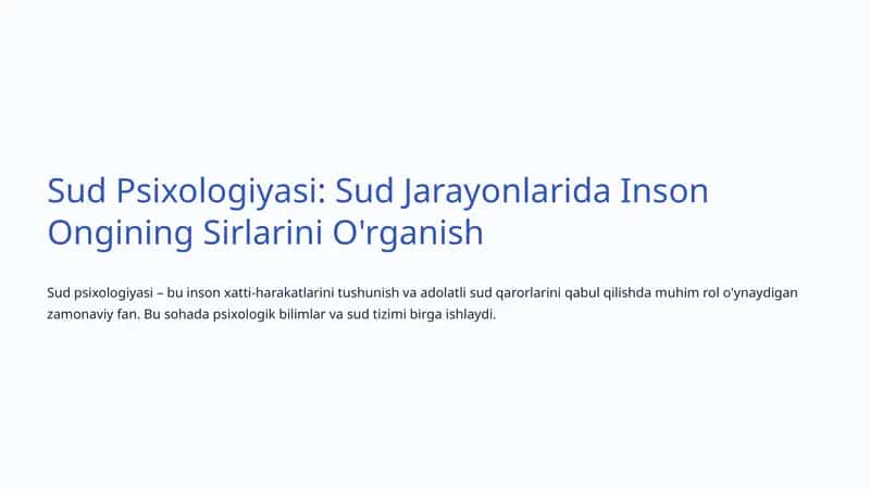 Sud Psixologiyasi 1