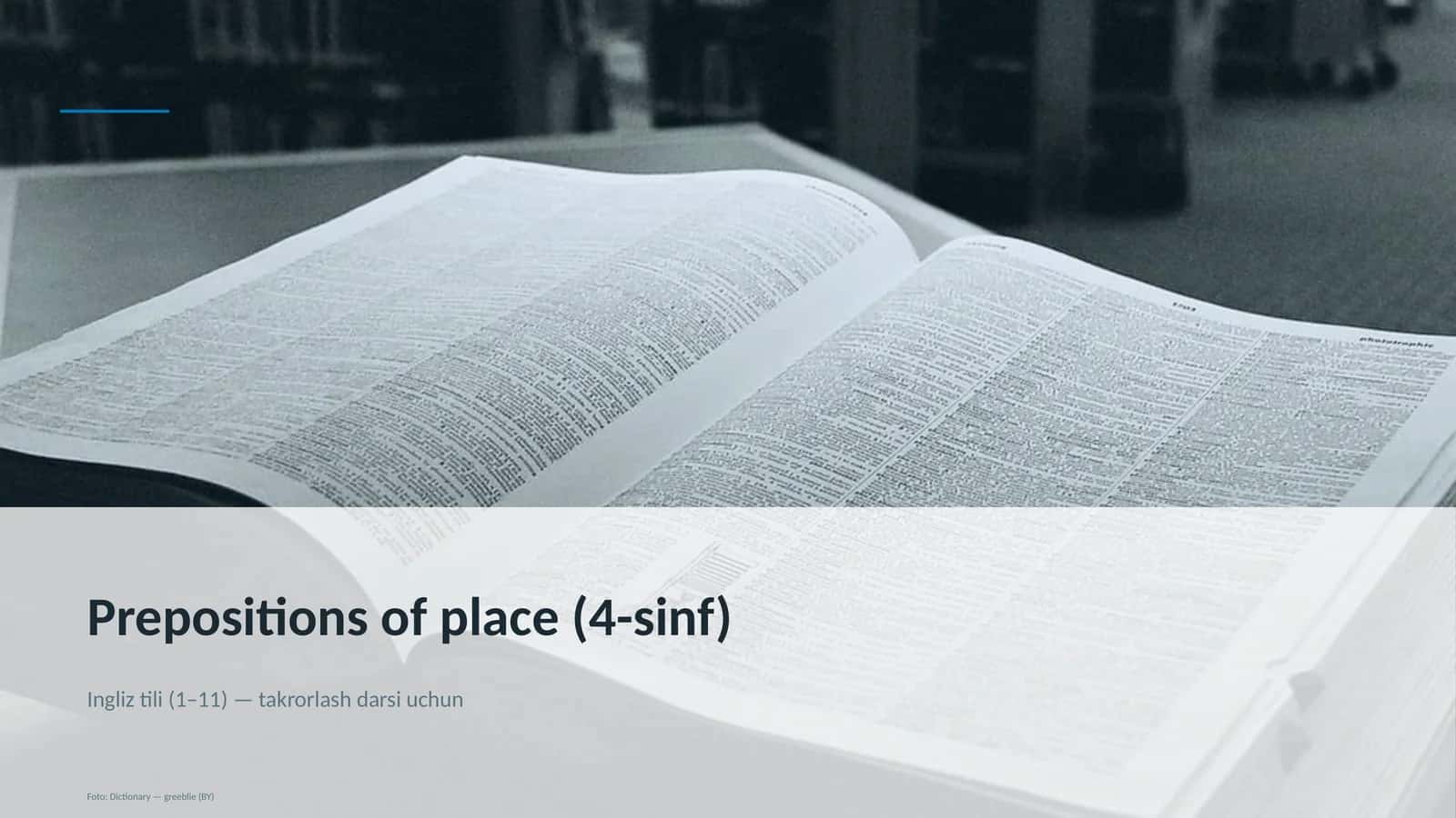 Prepositions of place (4-sinf) 1