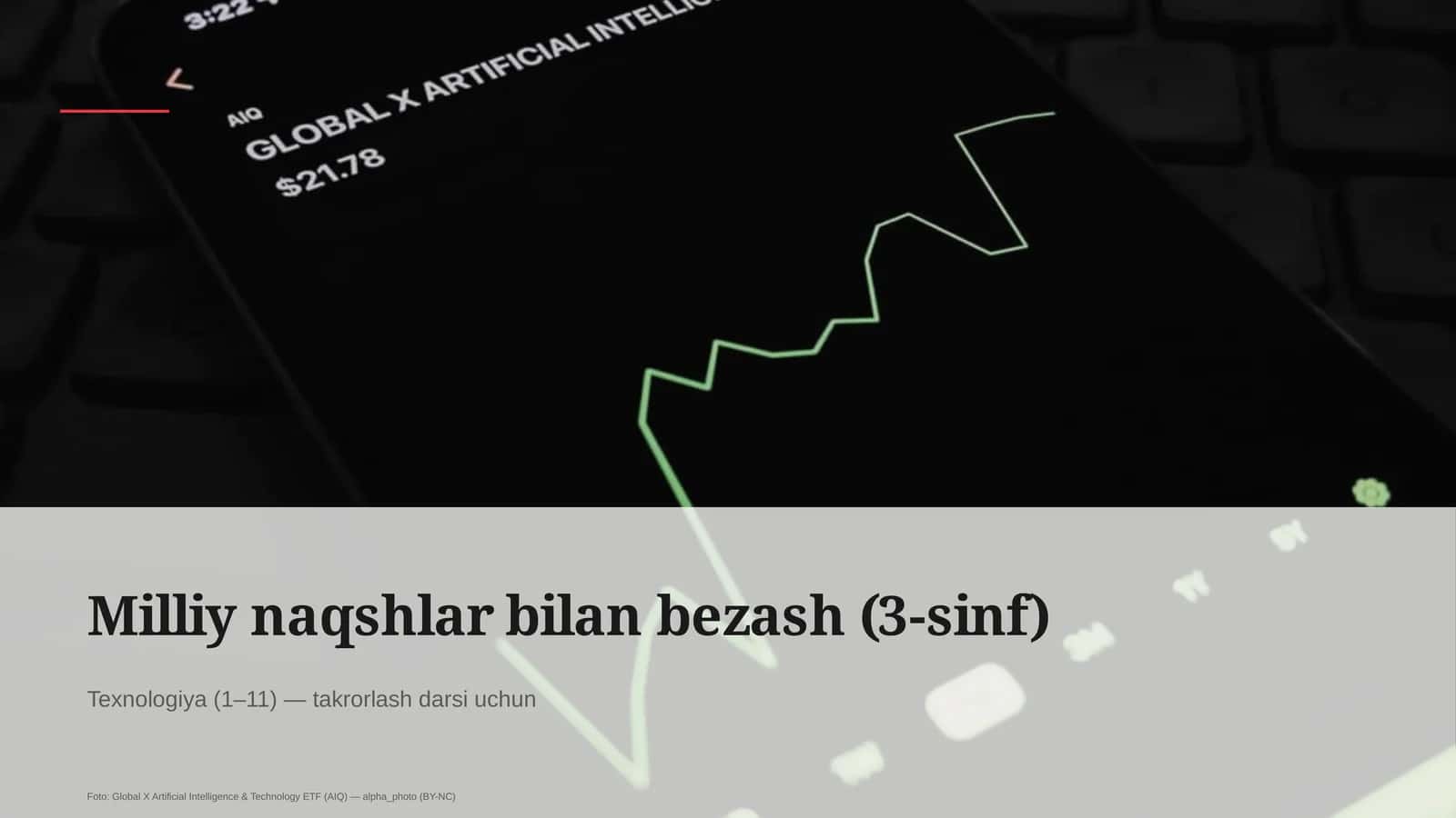 Milliy naqshlar bilan bezash (3-sinf) 1