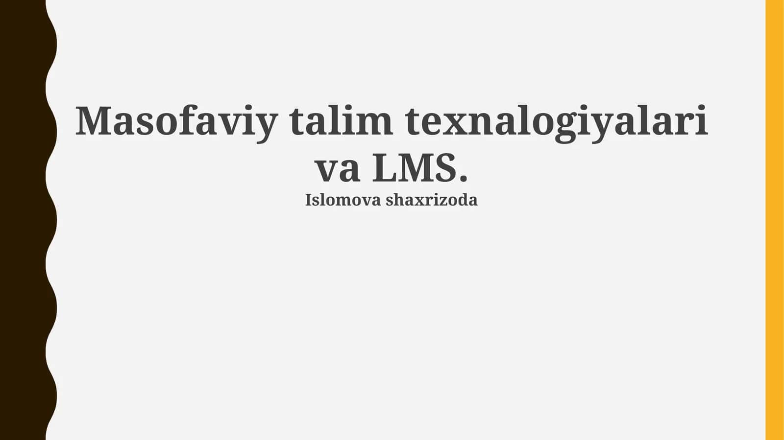 O'quv materiallari va LMS 1
