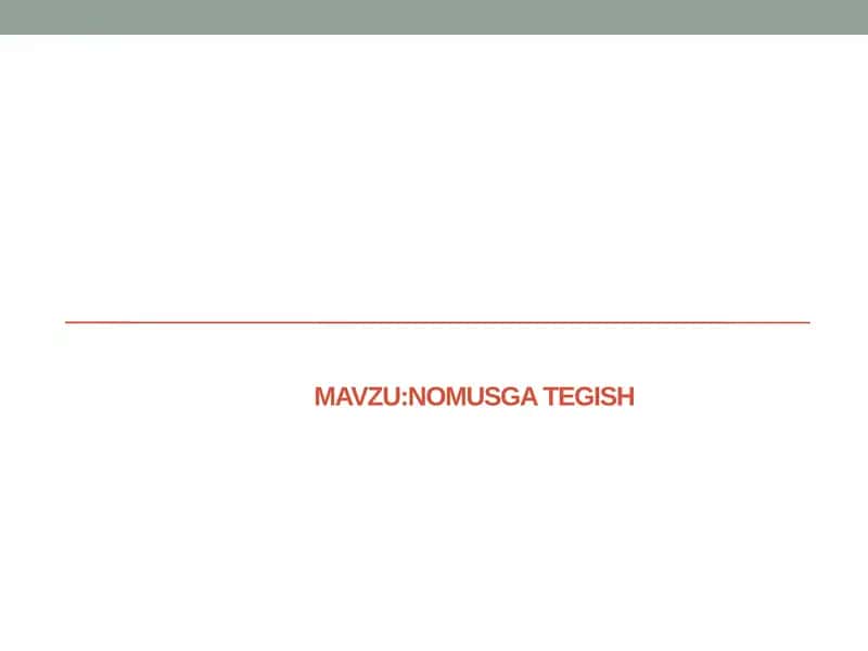 Nomusga tegish 1