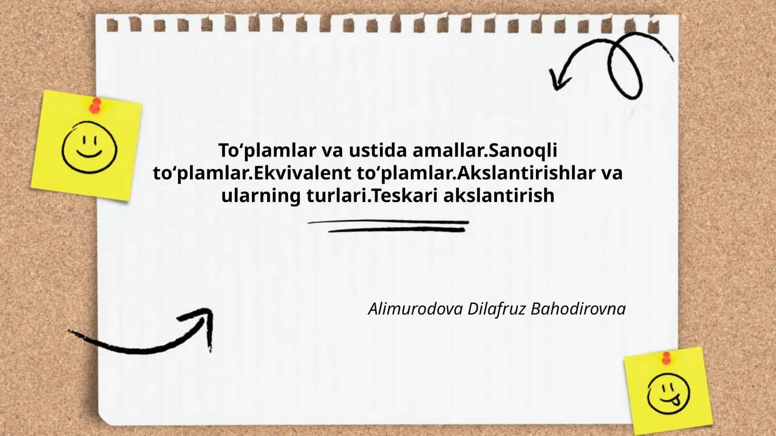 Toʻplamlar va ustida amallar 1