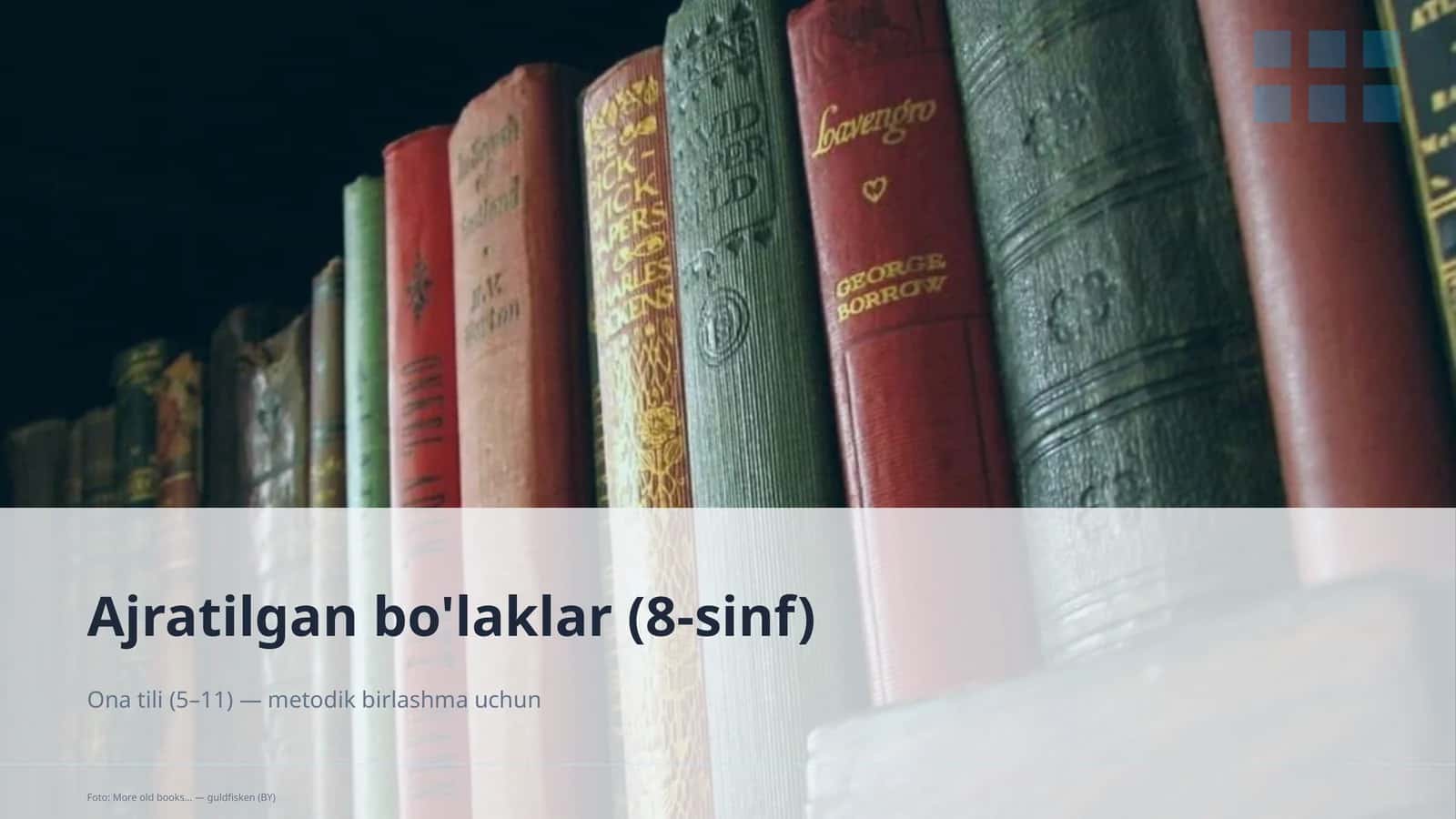Ajratilgan bo'laklar (8-sinf) 1
