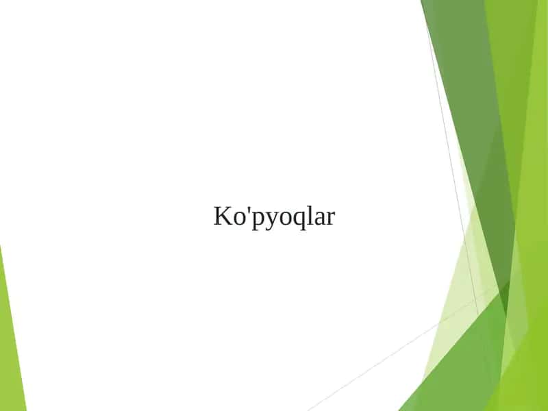 Ko'pyoqlar 1