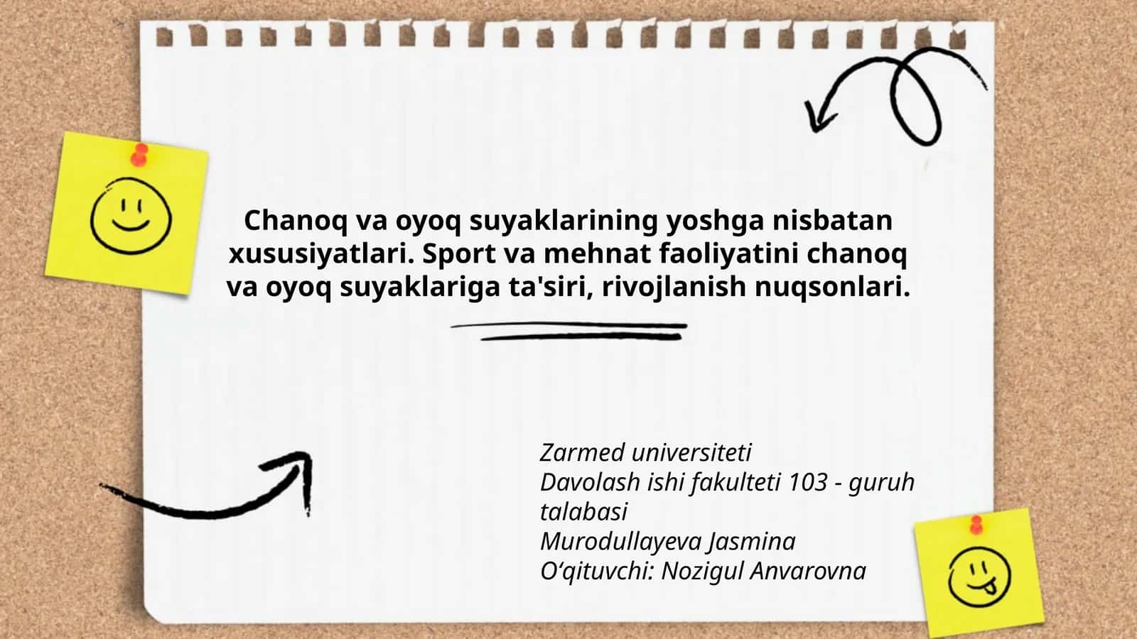 Chanoq va oyoq suyaklarining yoshga nisbatan xususiyatlari 1