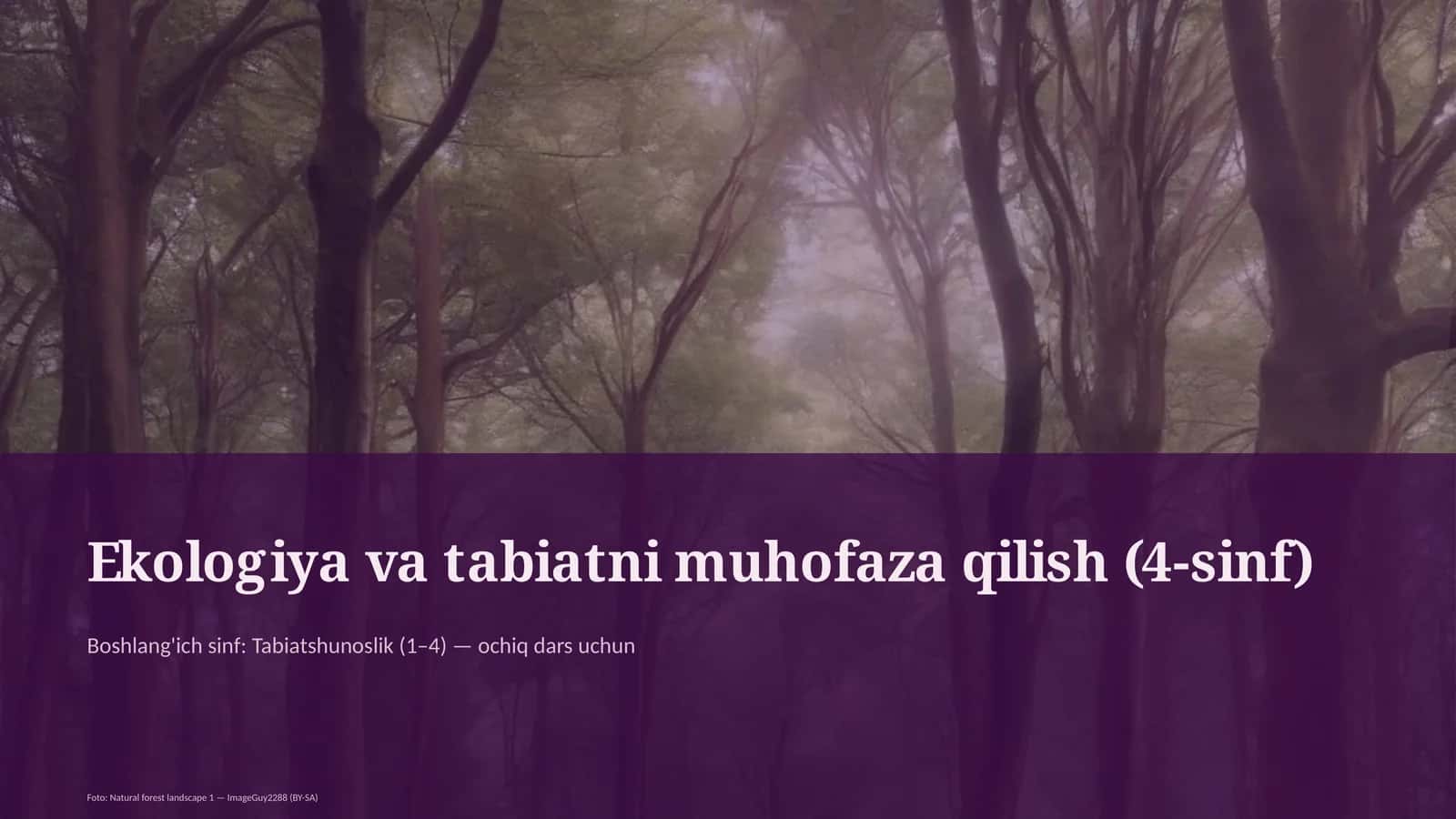 Ekologiya va tabiatni muhofaza qilish (4-sinf) 1