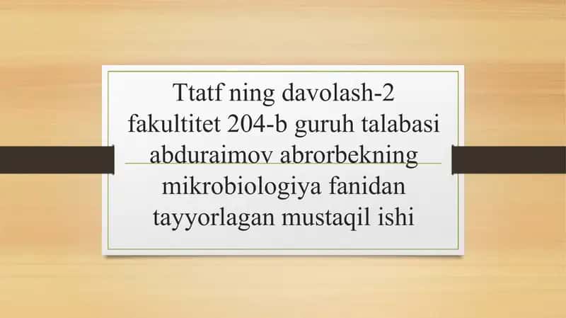 Mikrobiologiya fani va uning rivojlanishi 1