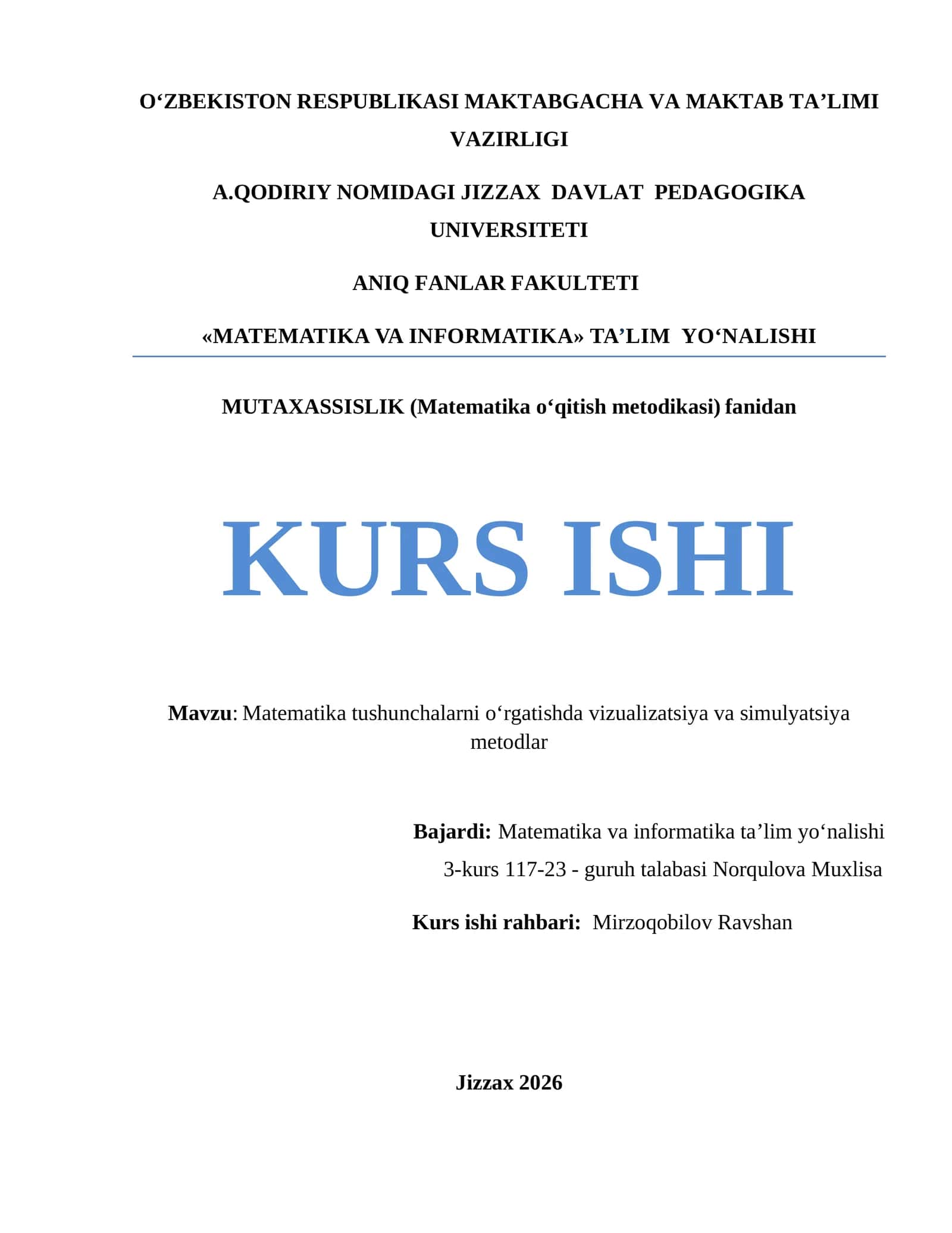 Matematika tushunchalarni oʻrgatishda vizualizatsiya va simulyatsiya metodlar 1