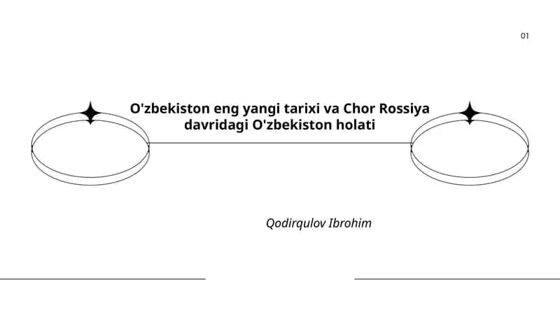 O'zbekiston eng yangi tarixi va Chor Rossiya davridagi O'zbekiston holati 1