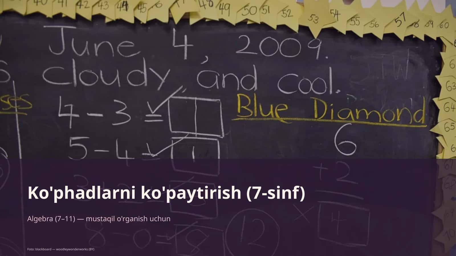 Ko'phadlarni ko'paytirish (7-sinf) 1