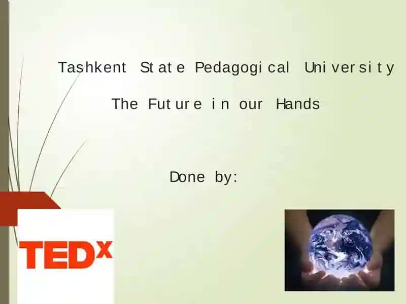 The Future in our Hands