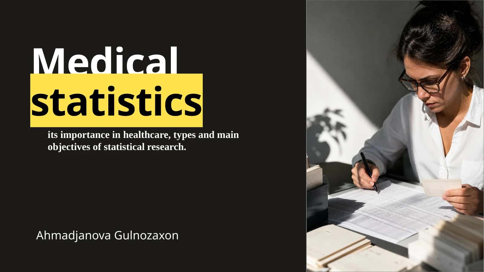 Medical statistics 1
