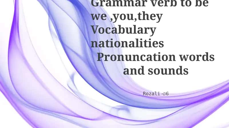 Pronunciation: Words and sounds 1