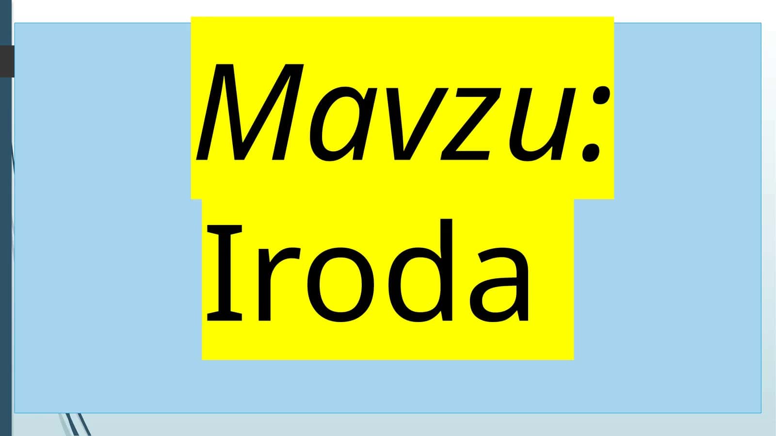 Iroda 1