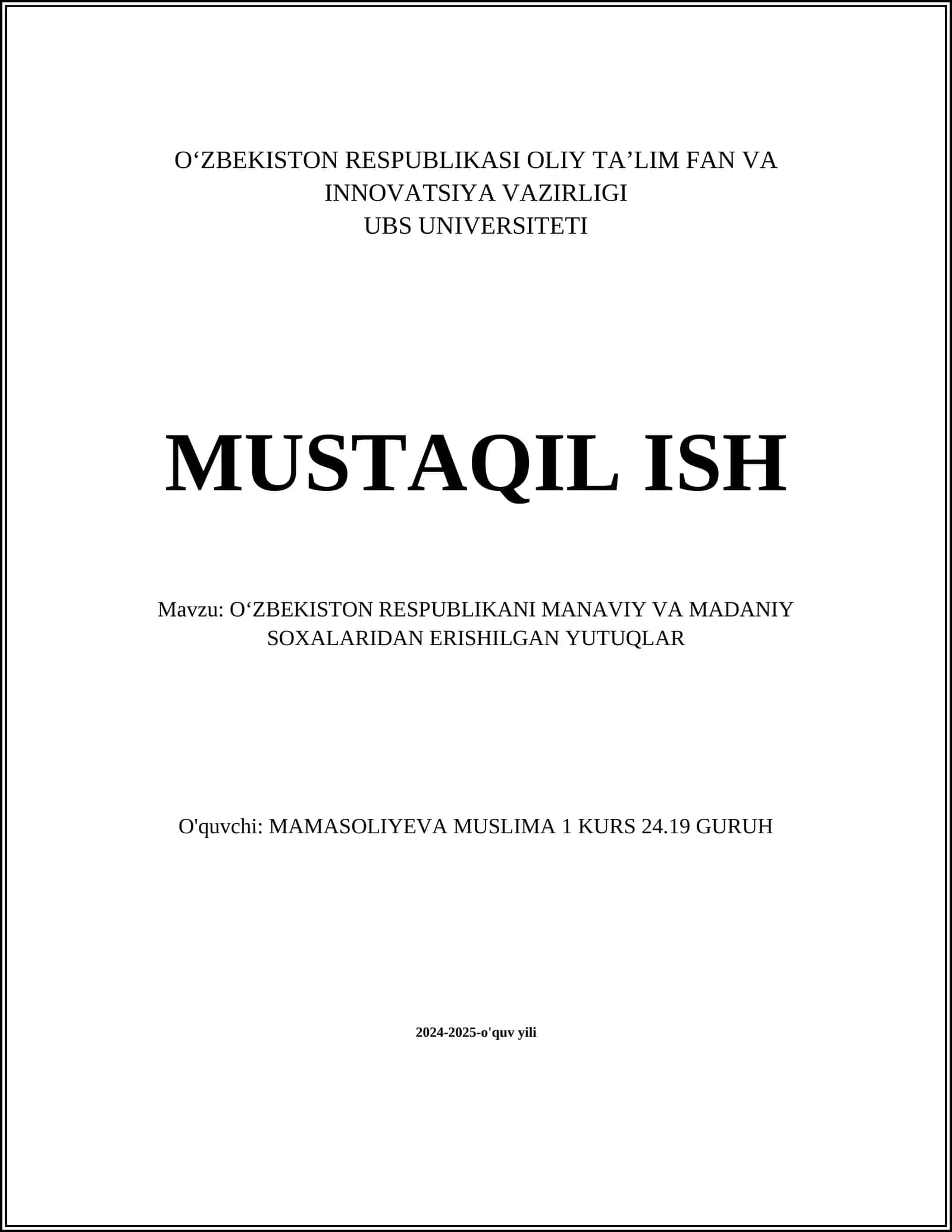 O'zbekistonning milliy merosini asrash va tiklash dasturlari 1