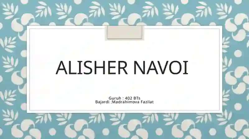 Alishernavoi 1