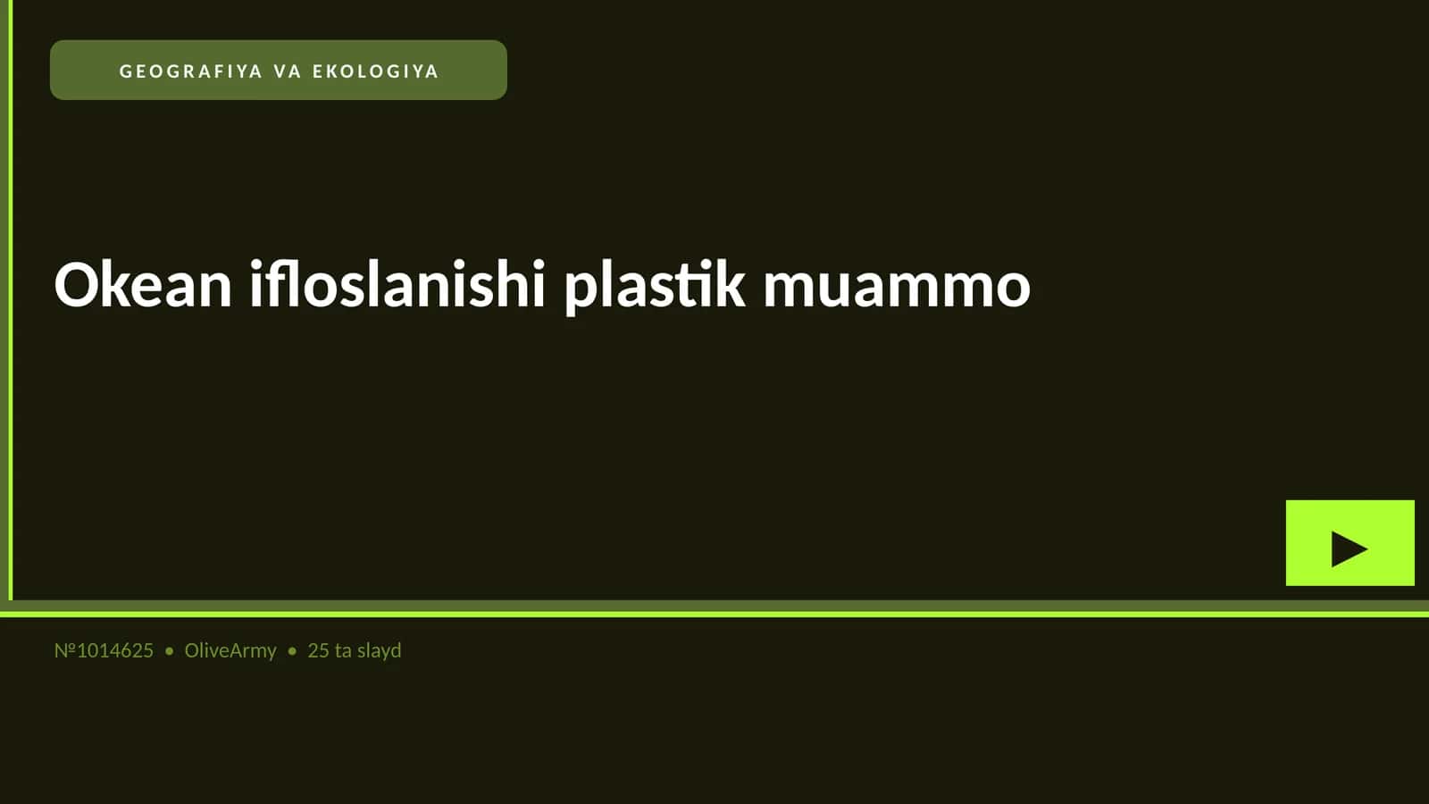 GEOGRAFIYA VA EKOLOGIYA 1