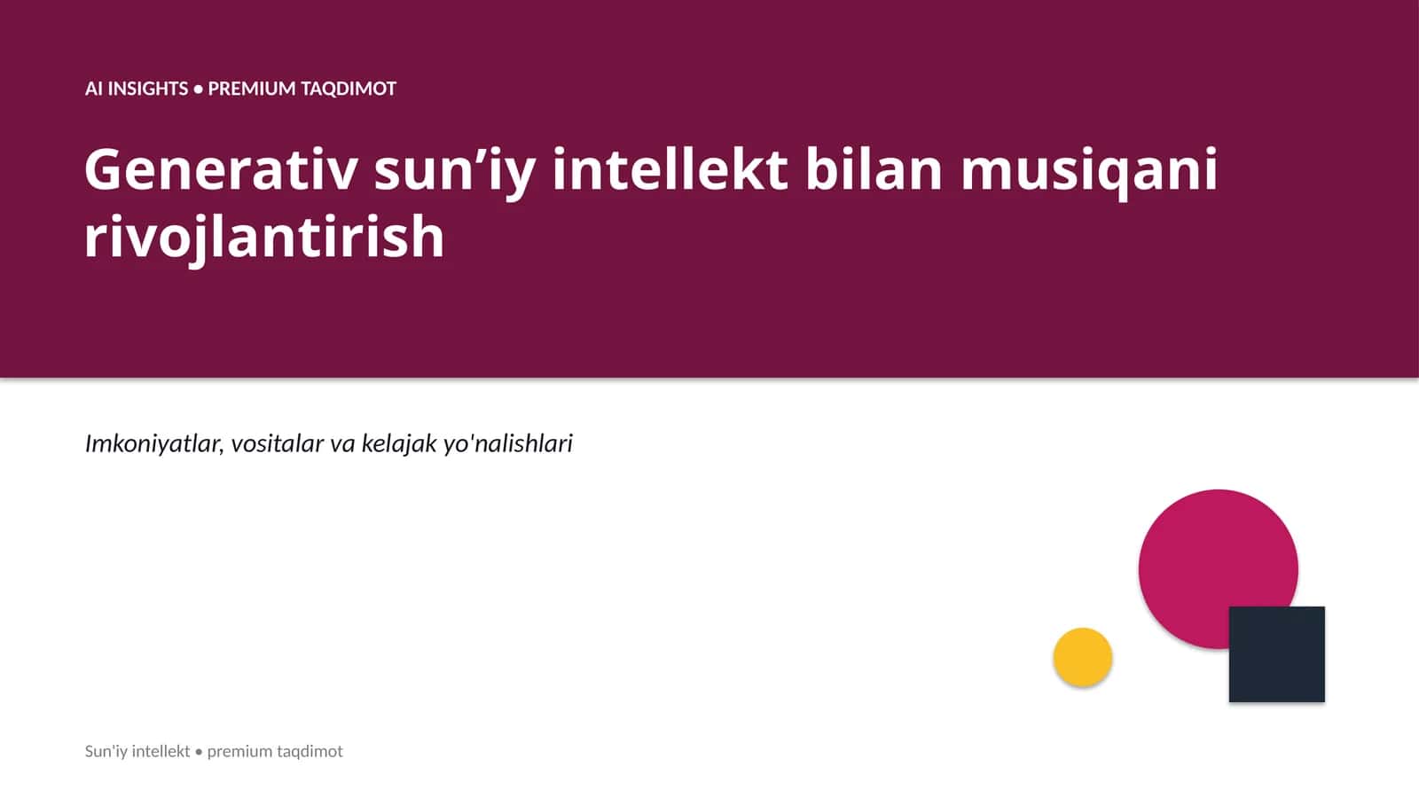 Generativ sunʼiy intellekt bilan musiqani rivojlantirish 1