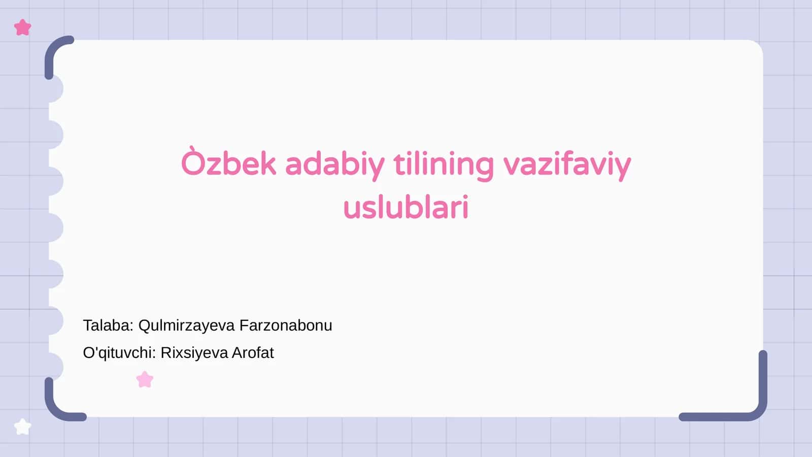 Òzbek adabiy tilining vazifaviy uslublari 1