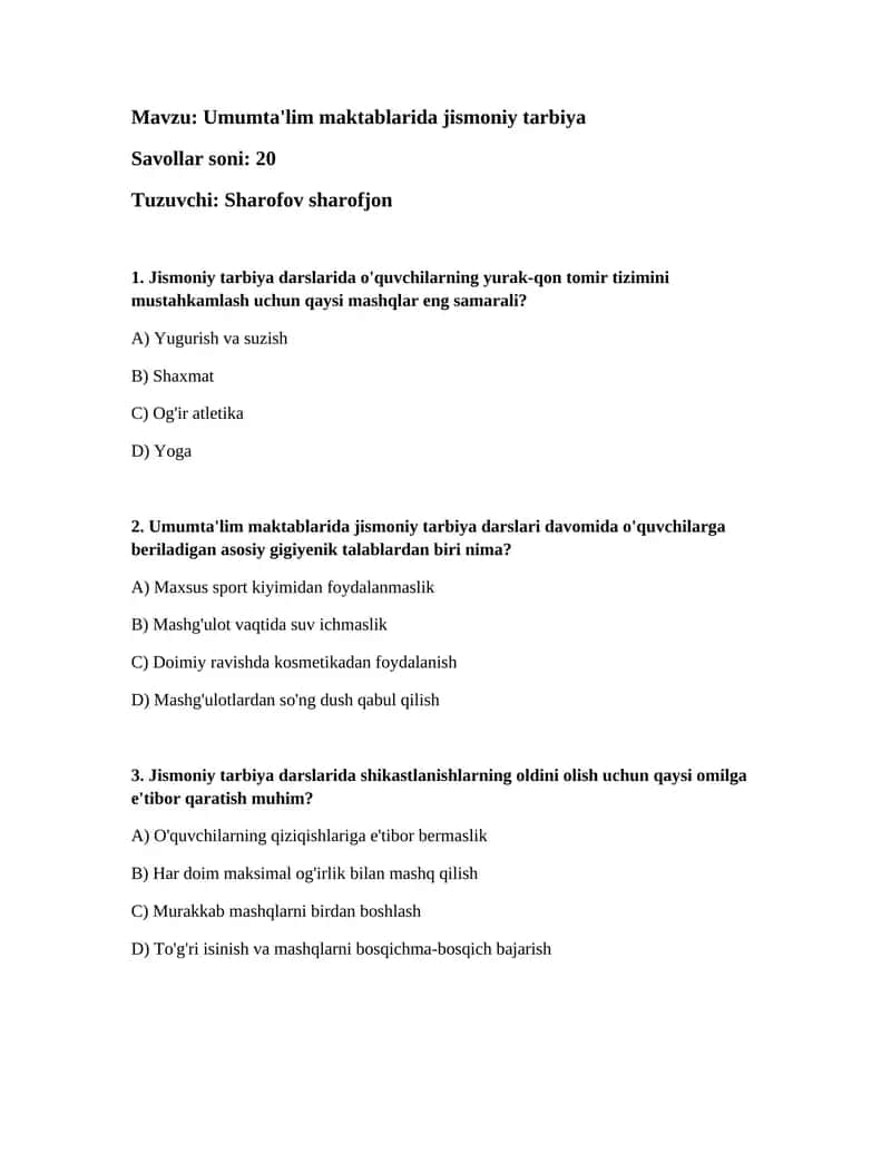 Umumta'lim maktablarida jismoniy tarbiya 1