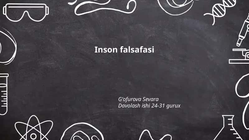 Inson falsafasi 1