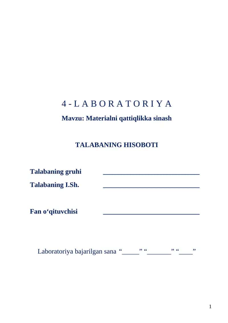Materialni qattiqlikka sinash 1
