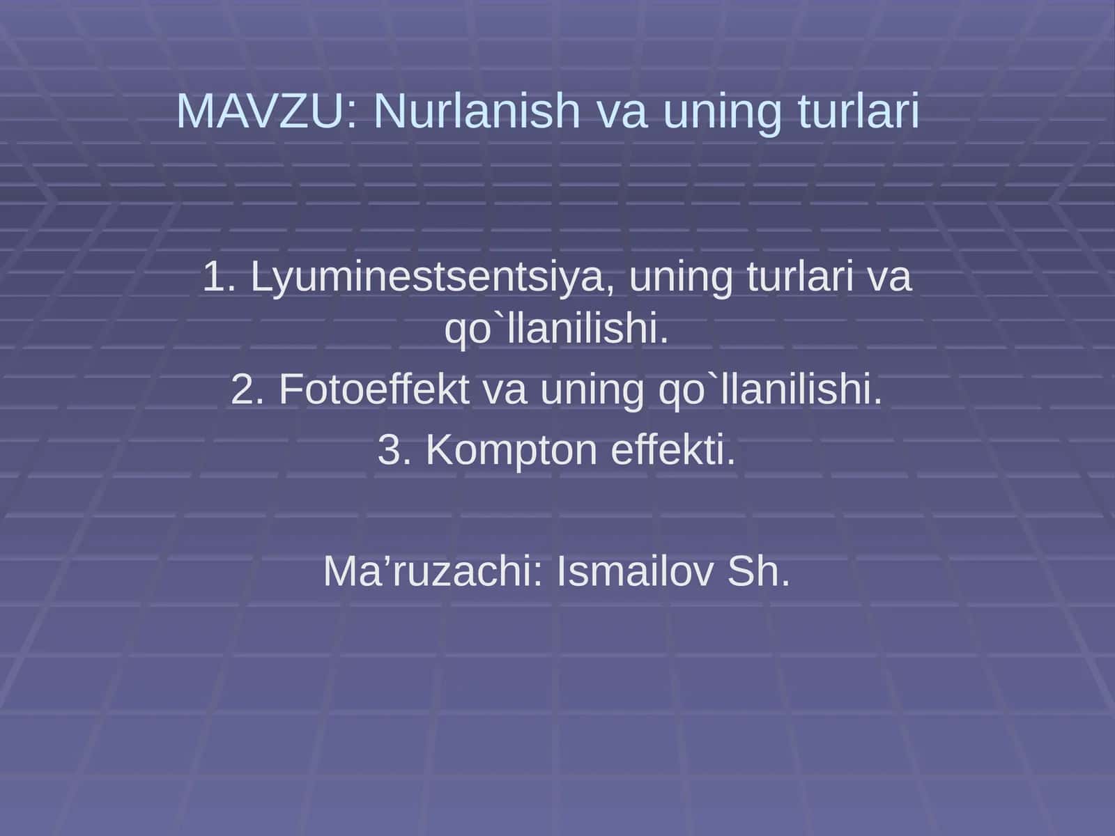 Nurlanishva uning turlari 1