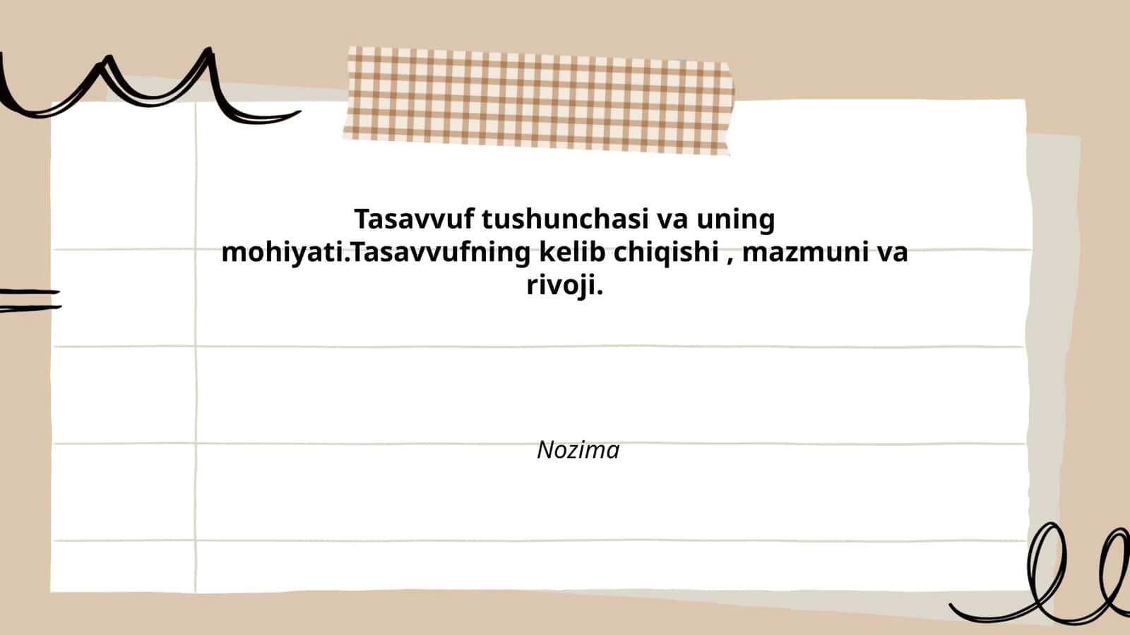 Tasavvuf Tushunchasi 1