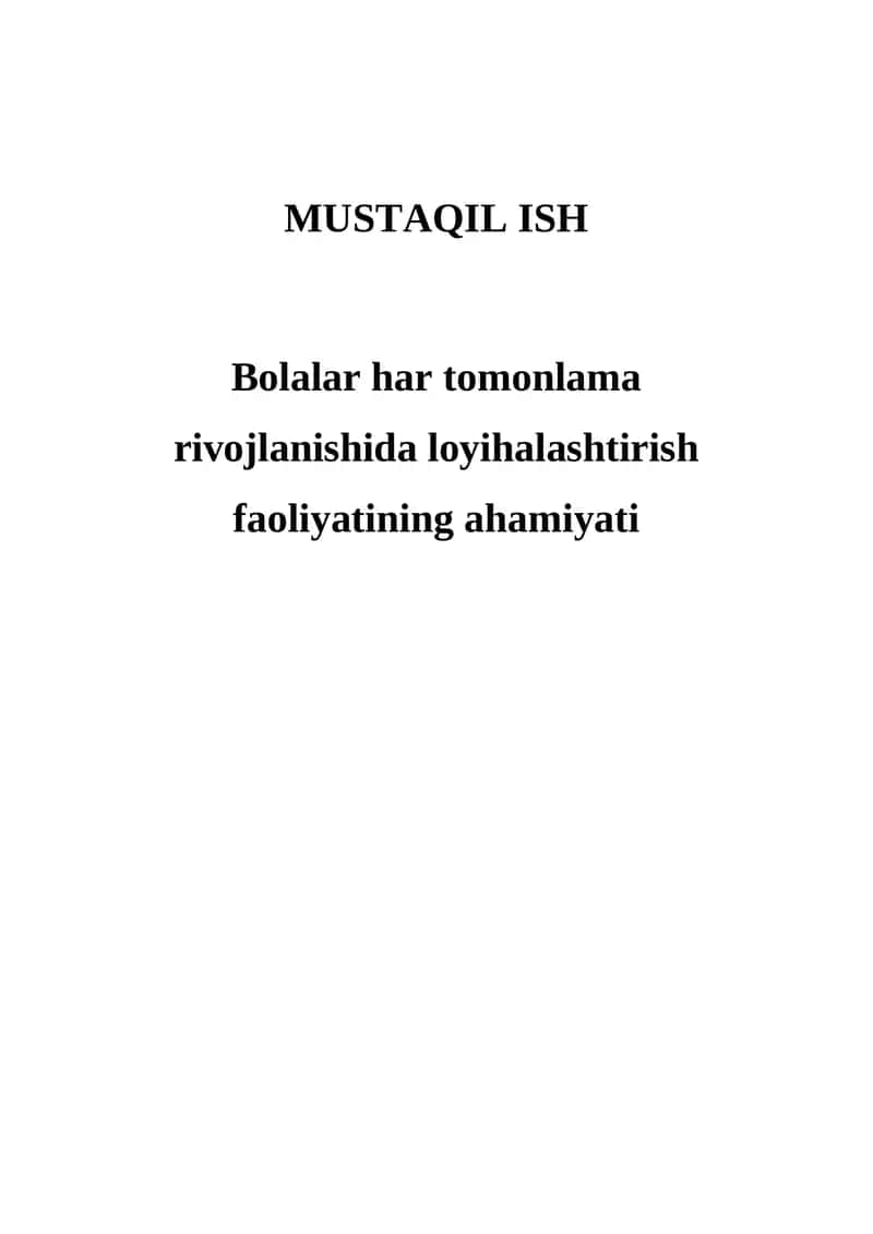 Bolalarning Har Tomonlama Rivojlanishi 1