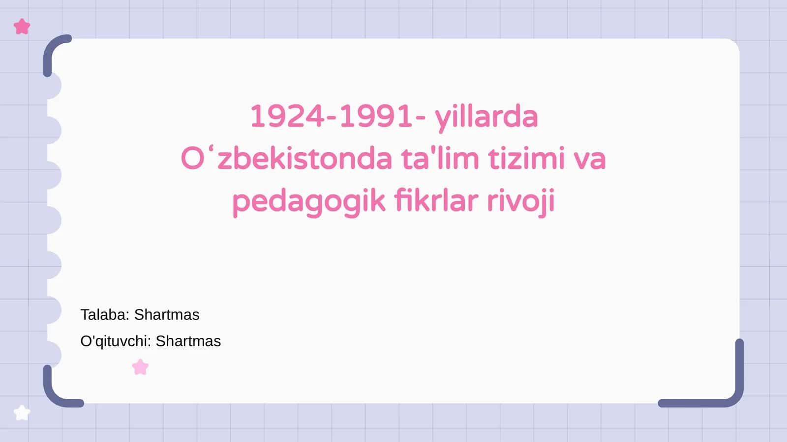 Oʻzbekistonda ta'lim tizimi va pedagogik fikrlar rivoji 1