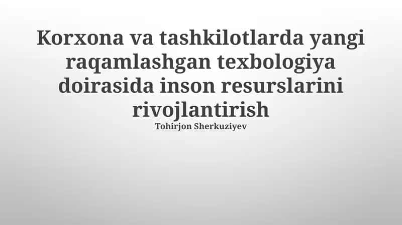 Zamonaviy Texnologiyalar Yordamida Xodimlar Malakasini Oshirish va Qayta Tayyorlash 1