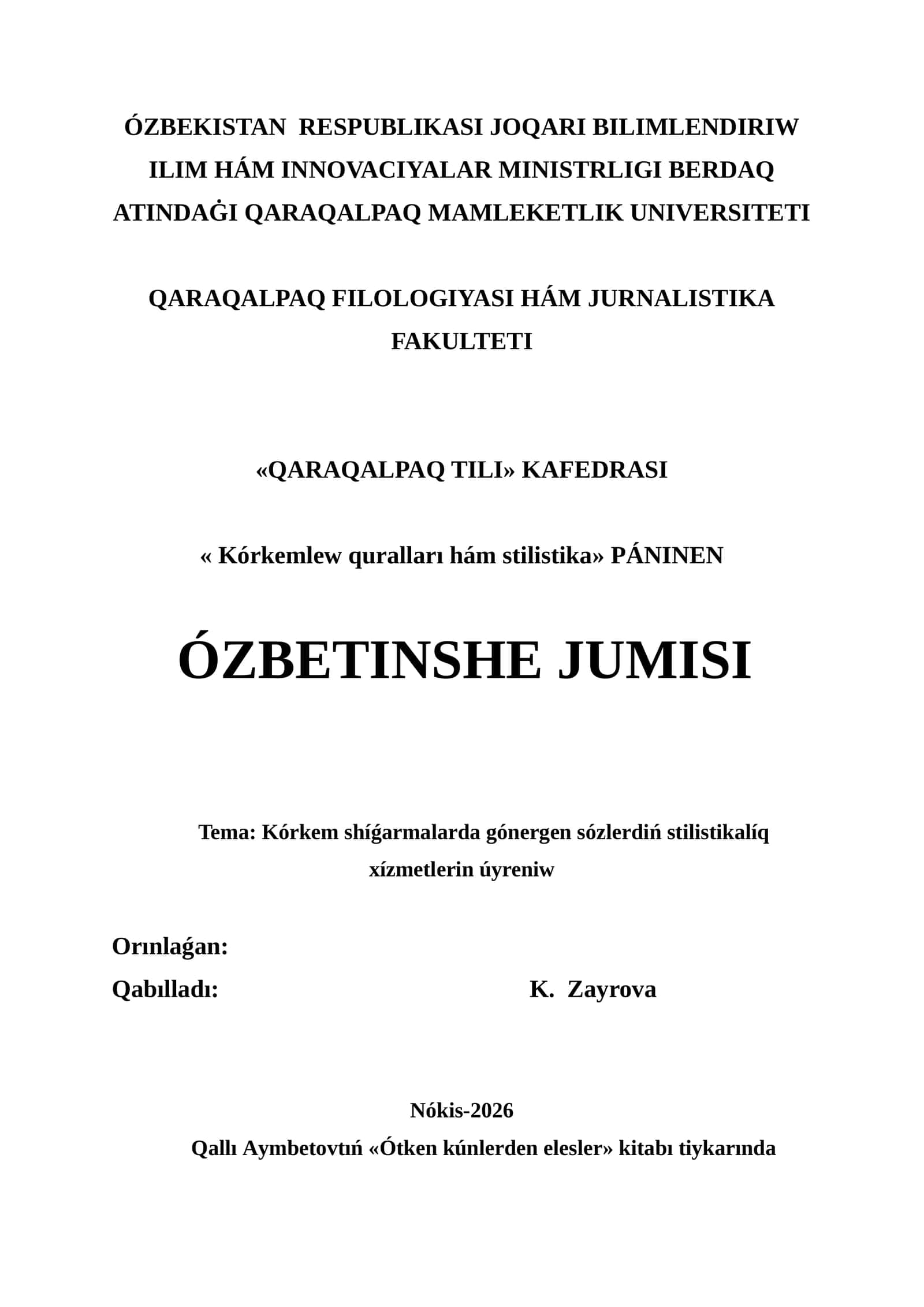 Páninen ÓZBETINSHE JUMISI 1