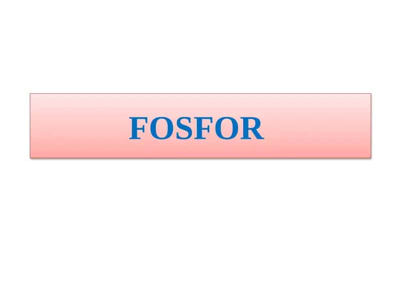 Fosfor 1