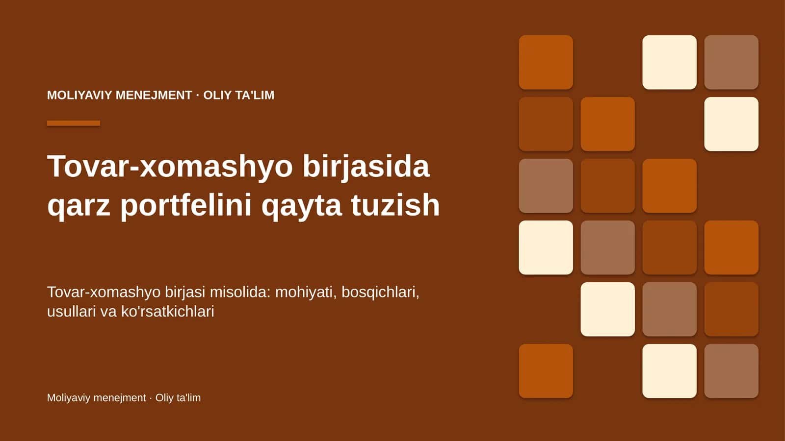 tovar xomashyo birjasida qarz portfelini qayta tuzish 5457 1