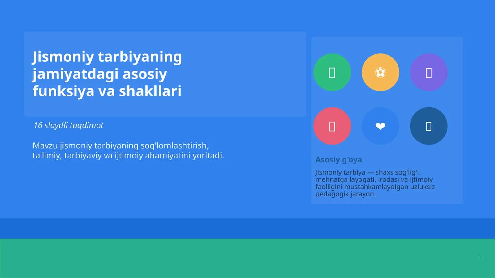 Jismoniy tarbiyaning jamiyatdagi asosiy funksiya va shakllari 1
