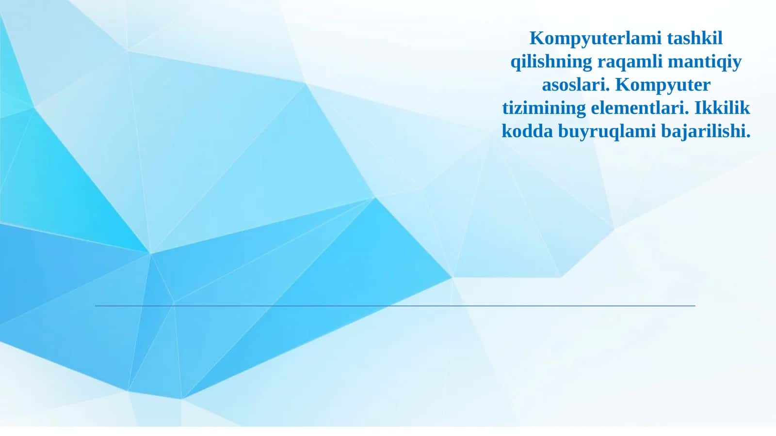 Kompyuter tizimining elementlari 1