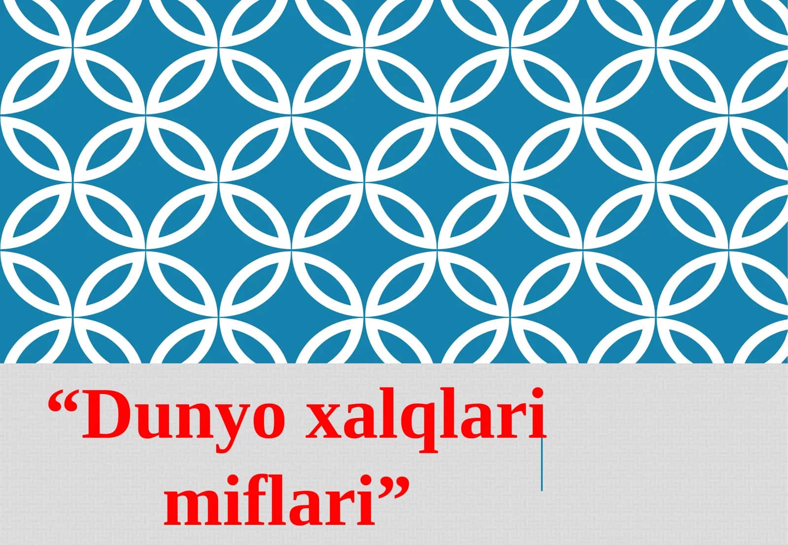 Dunyo xalqlari miflari 1