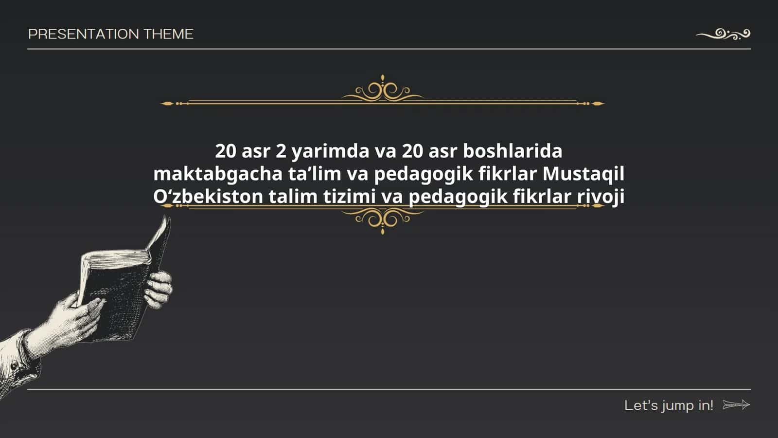 20 asr 2 yarimda va 20 asr boshlarida maktabgacha taʼlim va pedagogik fikrlar Mustaqil Oʻzbekiston talim tizimi va pedagogik fikrlar rivoji 1